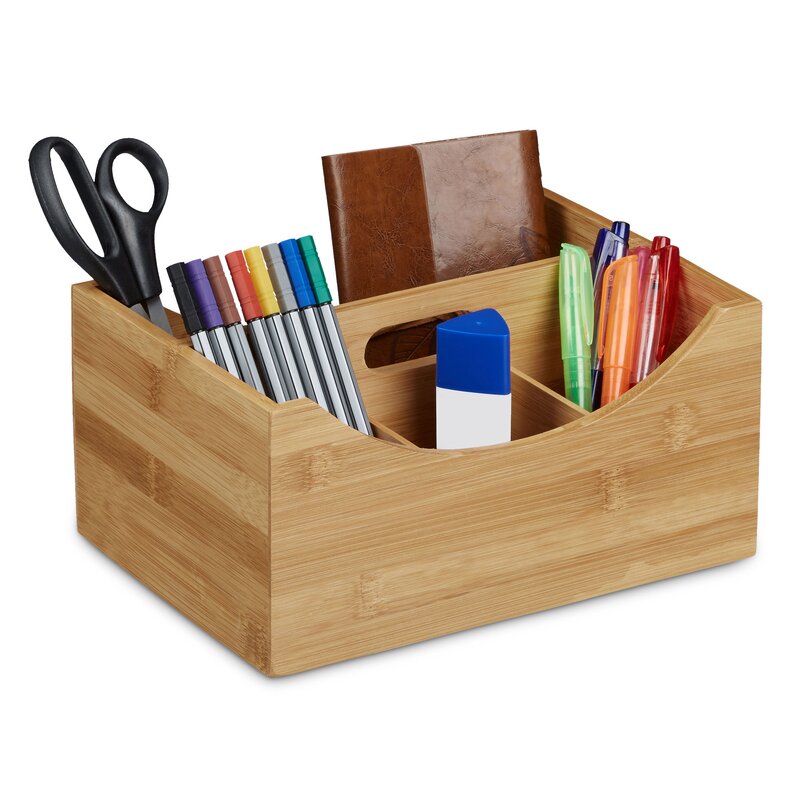 Relaxdays Bamboo Desk Organiser & Reviews | Wayfair.co.uk